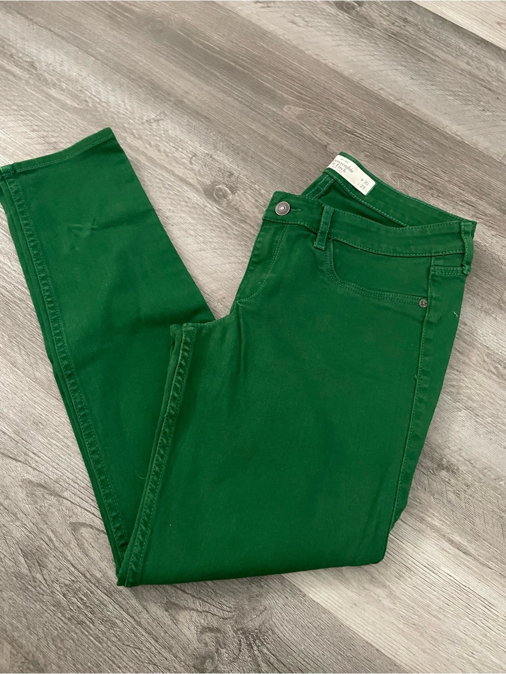Abercrombie & Fitch Emerald Green Skinny Jeans